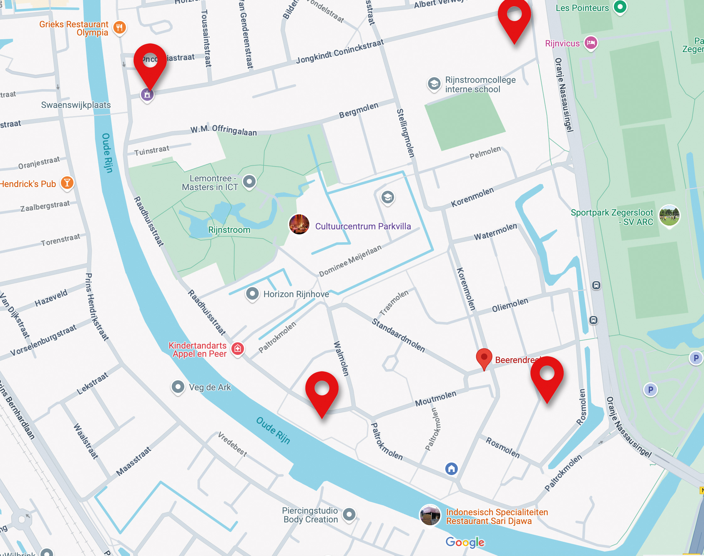 AED's in de buurt Beerendrecht - Alphen aan den Rijn